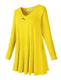 Women's Plus Size Tunic Long Sleeve V Neck Blouses Basic Shirt-LARACE 8055.