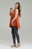 Women V-Neck Tank Top Tunic for Leggings - LARACE 8037.
