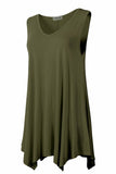 Women V-Neck Tank Top Tunic for Leggings - LARACE 8037.
