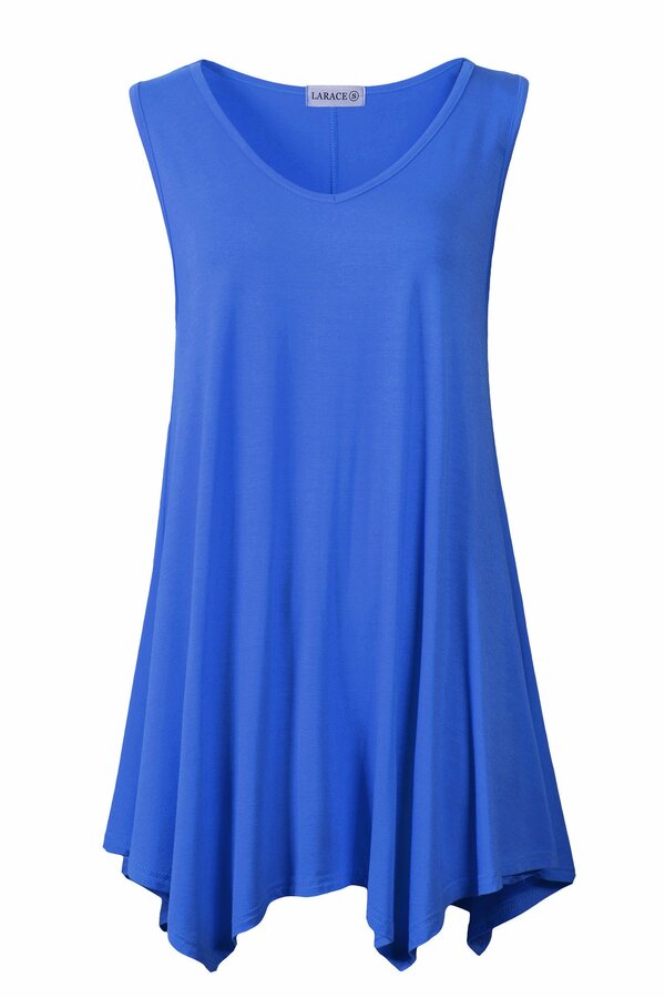 Women V-Neck Tank Top Tunic for Leggings - LARACE 8037.