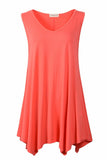 Women V-Neck Tank Top Tunic for Leggings - LARACE 8037.