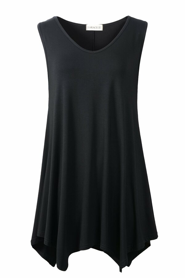 Women V-Neck Tank Top Tunic for Leggings - LARACE 8037.