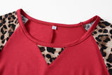 LARACE Plus Size Tunic Leopard Tops for Women Contrast Color Short Sleeve Summer T-Shirt-8065.