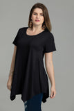 LARACE Short Sleeve Flattering Comfy Blouse Shirt Tops-8026.