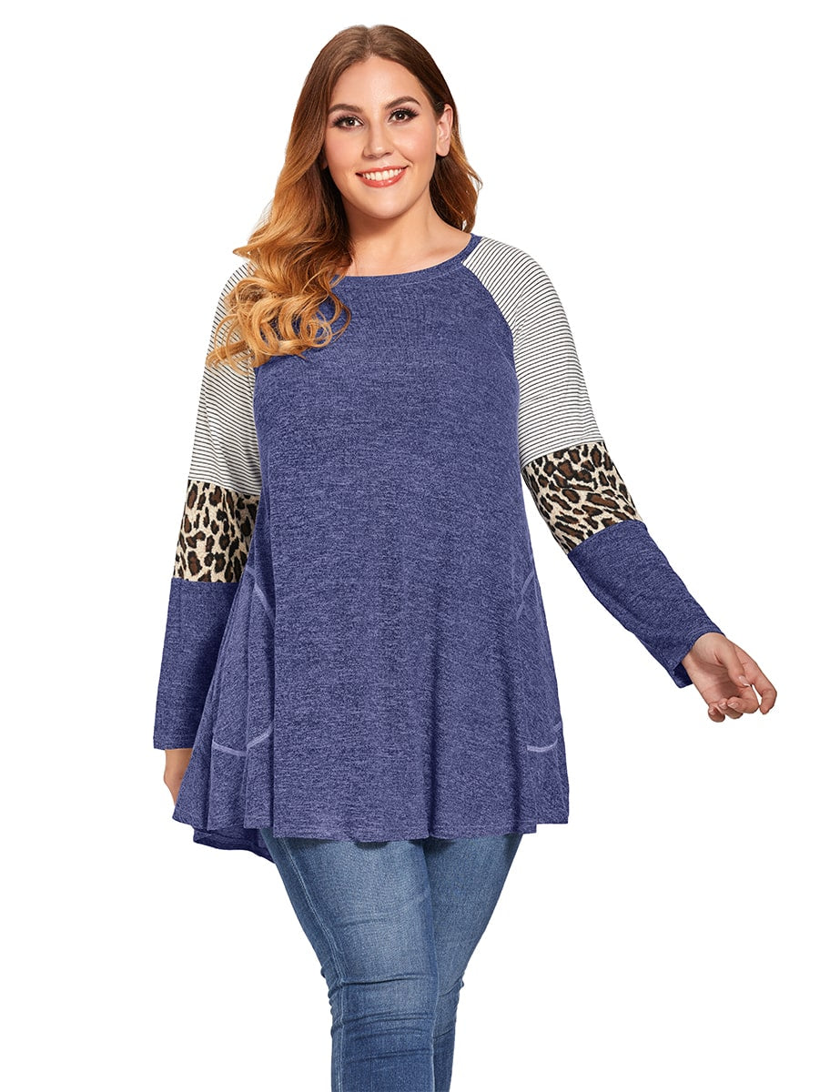 Heather Plus Size Tunic Tops for Women Long Flowy Shirts for