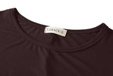 Women's Plus Size 3/4 Sleeve Loose Fit Flare Swing Tunic Basic T Shirt-LARACE 8052.