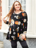 LARACE Plus Size Tunic Tops for Women Long Sleeve Swing Shirt Loose Fit Flowy Clothing for Leggings 8053