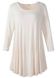 3/4 Sleeve Tunic Top Loose Fit Flare Tunic Shirt - LARACE 8033.