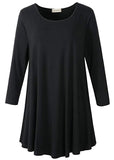 3/4 Sleeve Tunic Top Loose Fit Flare Tunic Shirt - LARACE 8033.