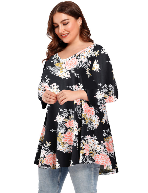 White flowy top plus size hot sale