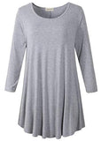 3/4 Sleeve Tunic Top Loose Fit Flare Tunic Shirt - LARACE 8033.