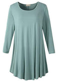 3/4 Sleeve Tunic Top Loose Fit Flare Tunic Shirt - LARACE 8033.