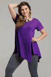 Casual T Shirt V-Neck Solid Color Tops for Leggings-LARACE 8036