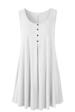 LARACE Tank Tops for Women Tunic Button Sleeveless Summer Tee-8068.