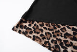 LARACE Plus Size Tunic Leopard Tops for Women Contrast Color Short Sleeve Summer T-Shirt-8065.